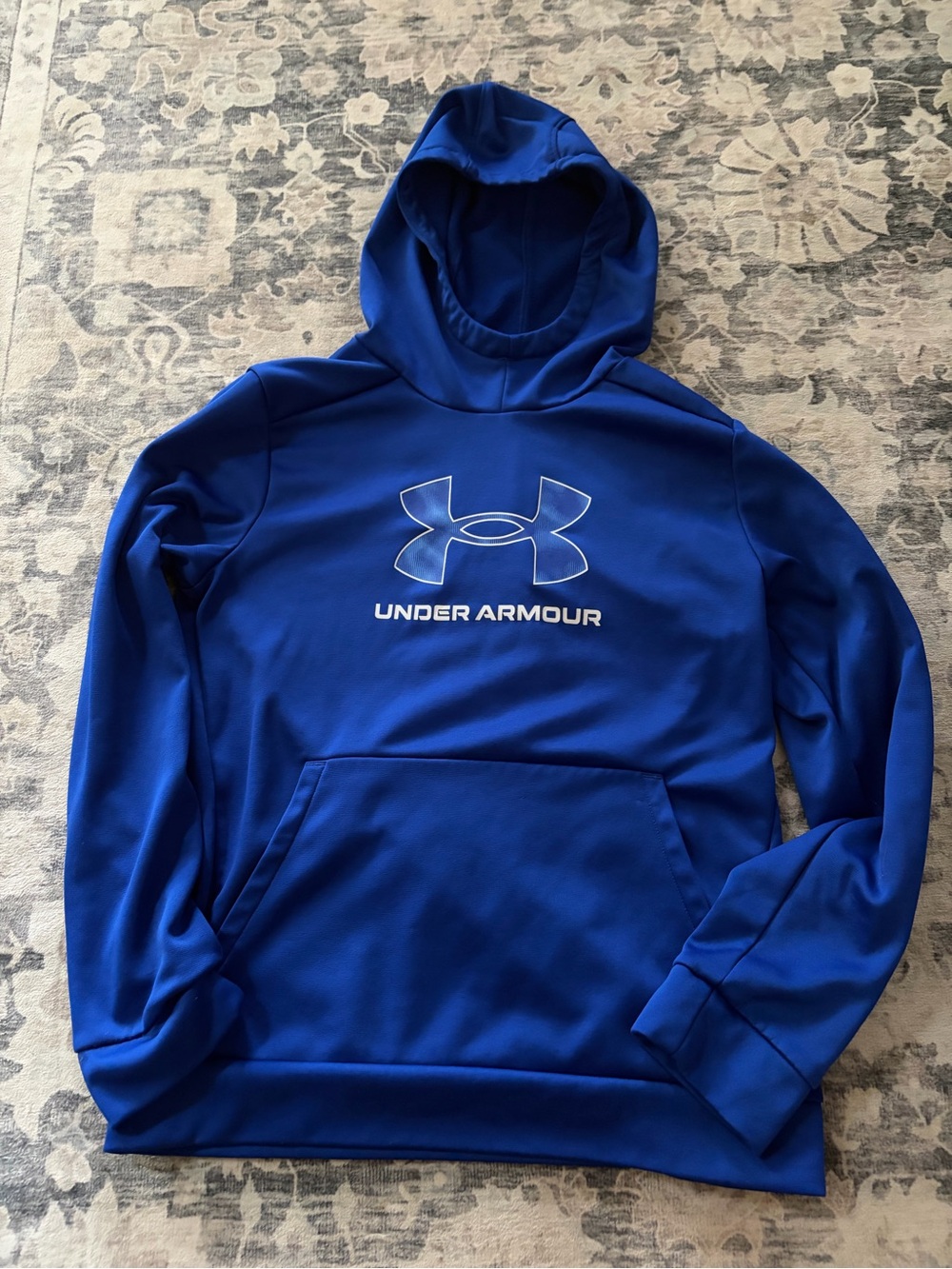 Under Armour Youth Large Royal Blue Logo Hoodie Sweatshirt